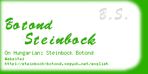 botond steinbock business card